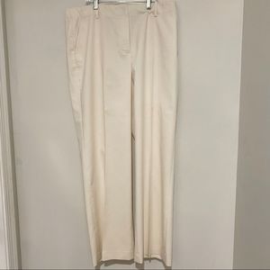 TALBOTS Petites Heritage Wide Leg Off White Pants 12